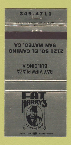 Matchbook Cover - Fat Harry's San Mateo CA 30 Strike