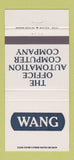 Matchbook Cover - WANG Office Automation Computer 30 Strike