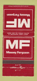 Matchbook Cover - Massey Ferguson Tractors Dike IA WEAR 30 Strike