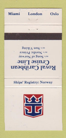 Matchbook Cover - Royal Caribbean Cruise Lines WEAR 30 Strike