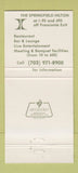 Matchbook Cover - West Indies Trading Springfield VA 30 Strike