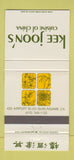 Matchbook Cover - Kee Joon's Chinese Restaurant Burlingame CA 30 Strike