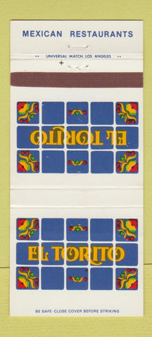 Matchbook Cover - El Torito Mexican Food Colorado CA WA TX 30 Strike