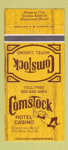 Matchbook Cover - Comstock Hotel Casino Reno NV 30 Strike