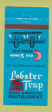 Matchbook Cover - Lobster Trap Restaurant Oxnard CA Casa Sirena 30 Strike