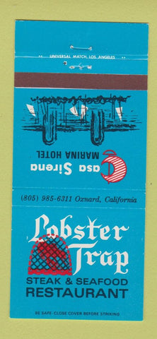 Matchbook Cover - Lobster Trap Restaurant Oxnard CA Casa Sirena 30 Strike