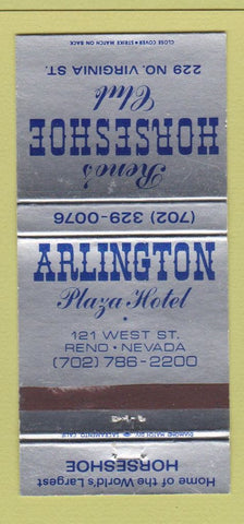 Matchbook Cover - Arlington Plaza Hotel Reno NV Horseshoe casino 30 Strike
