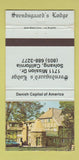 Matchbook Cover - Svendsgaard's Lodge Solvang CA 30 Strike