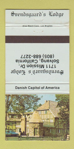 Matchbook Cover - Svendsgaard's Lodge Solvang CA 30 Strike