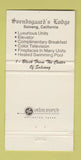 Matchbook Cover - Svendsgaard's Lodge Solvang CA 30 Strike
