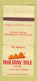 Matchbook Cover - Holiday Isle Hotel Waikiki Hawaii WORN 30 Strike