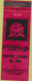 Matchbook Cover - Matchbook Cover Moose Lodge Fontana CA