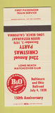 Matchbook Cover - B&O Railroad RMS Convention 1978 30 Strike
