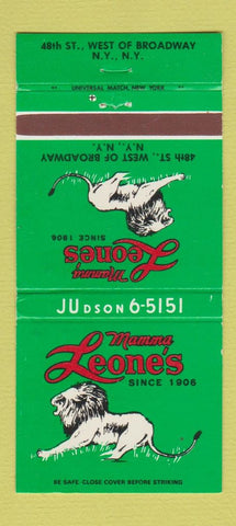 Matchbook Cover - Mamma Leone's New York City 30 Strike