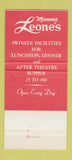 Matchbook Cover - Mamma Leone's New York City 30 Strike