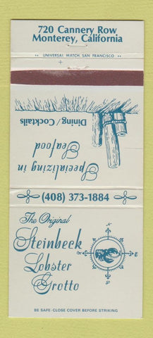 Matchbook Cover - Steinbeck Lobster Grotto Monterey CA 30 Strike