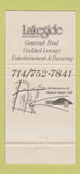 Matchbook Cover - Lakeside Restaurant Newport Beach CA 30 Strike