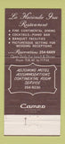 Matchbook Cover - La Hacienda Inn Los Gatos CA 30 Strike