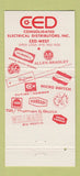 Matchbook Cover Consolidated Electrical Distributors San Francisco CA 30 Strike