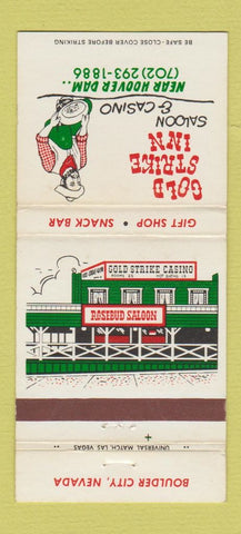 Matchbook Cover - Gold Strike Inn Casino Boulder City NV 30 Strike