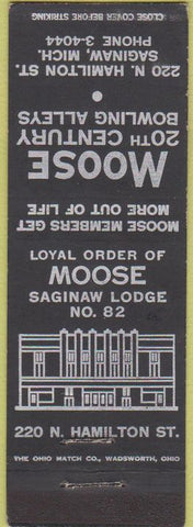Matchbook Cover - Matchbook Cover Moose Lodge Saginaw MI