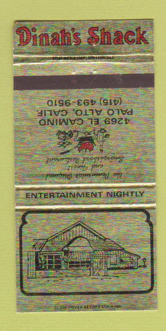 Matchbook Cover - Dinah's Shack Palo Alto CA 30 Strike