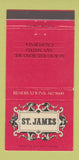 Matchbook Cover - St James Restaurant San Mateo CA 30 Strike