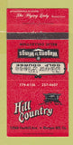 Matchbook Cover - Hill Country Restaurant Morgan Hills CA 30 Strike