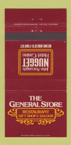 Matchbook Cover - Nugget Casino Reno NV General Store 30 Strike