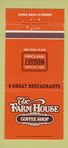 Matchbook Cover - Nugget Casino Reno NV Farm House Coffee Shop 30 Strike