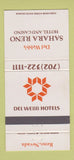 Matchbook Cover - Del Webb's Sahara Hotel Casino Reno NV 30 Strike