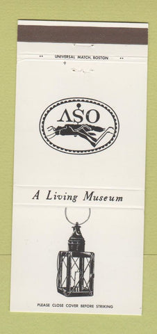 Matchbook Cover - Old Sturbridge Village MA 18th Century Lantern 30 Strike