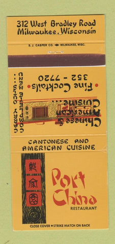 Matchbook Cover - Port China Restaurant Chinese Milwaukee WI 30 Strike
