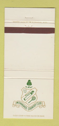 Matchbook Cover - Milwaukee Country Club WI 30 Strike