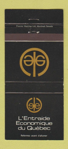 Matchbook Cover - L'Entraide Economique du Quebec QC Rimouski 30 Strike