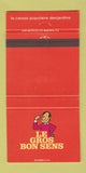 Matchbook Cover - Le Gros Bon Sens QC 30 Strike