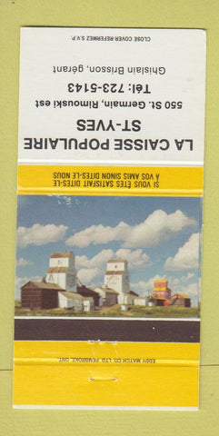 Matchbook Cover - La Caisse Populaire St Yves Rimouski QC 30 Strike