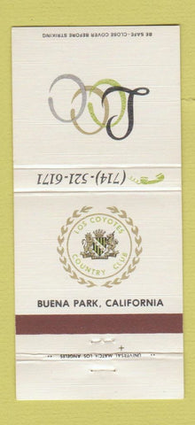 Matchbook Cover - Los Coyotes Country Club Buena Park CA 30 Strike