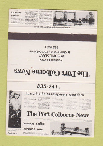 Matchbook Cover - Port Colborne Newspaper Port Colborne ON 40 Strike