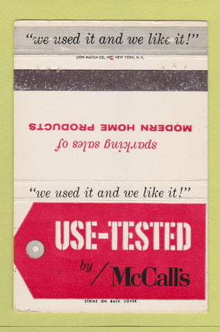 Matchbook Cover - McCall's Magazine 40 Strike