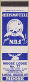 Matchbook Cover - Matchbook Cover Moose Lodge Ambridge PA