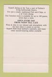 Matchbook Cover - Robert's Woolloomooloo Bay SAMPLE 40 Strike