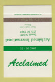 Matchbook Cover - Acclaimed International Bondi Australia SAMPLE 40 Strike
