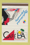 Matchbook Cover - Cafe LA Neutral Bay Australia girlie SAMPLE 40 Strike