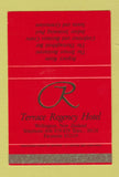 Matchbook Cover - Terrace Regency Hotel Wellington New Zealand SAMPLE 40 Strike
