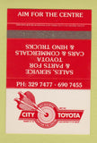 Matchbook Cover - City Toyota Melbourne Australia SAMPLE 40 Strike