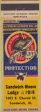 Matchbook Cover - Matchbook Cover Moose Lodge Sandwich IL