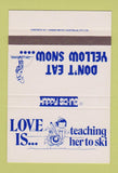 Matchbook Cover - Happy Skiing Australia SAMPLE crude joke 40 Strike