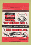 Matchbook Cover - Buck Kreihs Boiler Makers New Orleans LA 40 Strike