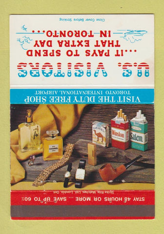 Matchbook Cover - Duty Free Shop Toronto ON airport 40 Strike
